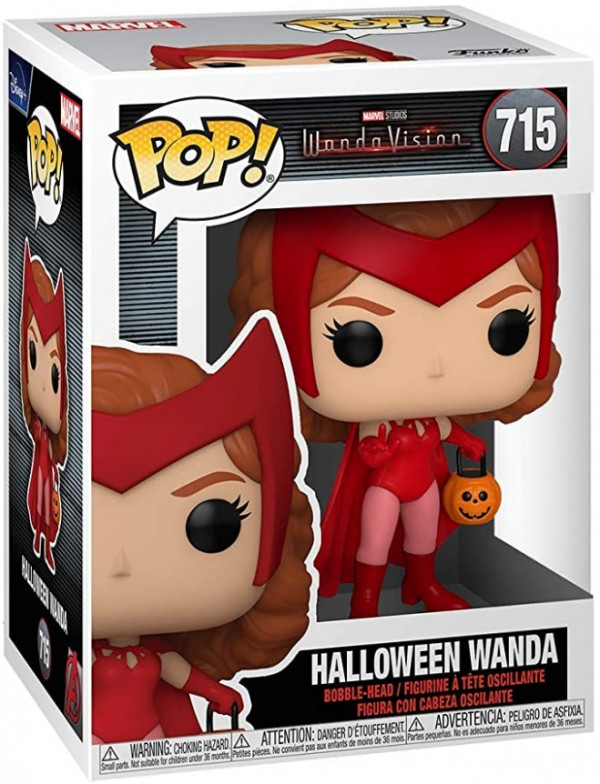 Фигурка Funko POP Marvel: Wanda / Vision – Halloween Wanda Bobble-Head (9,5 см)