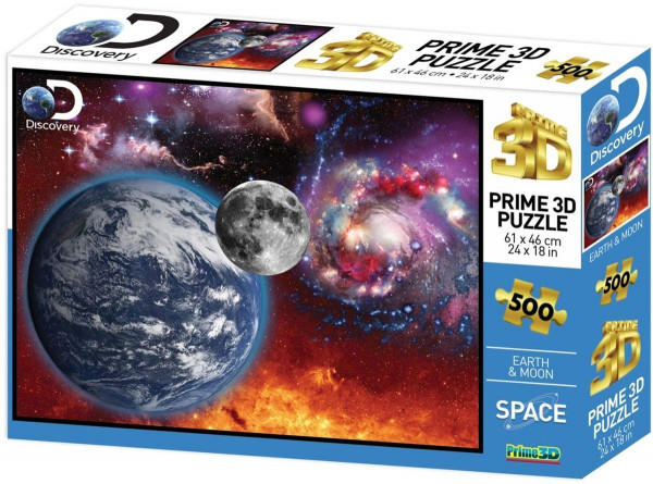 Super 3D Puzzle: Космический пейзаж – Earth & Moon (500 элементов)