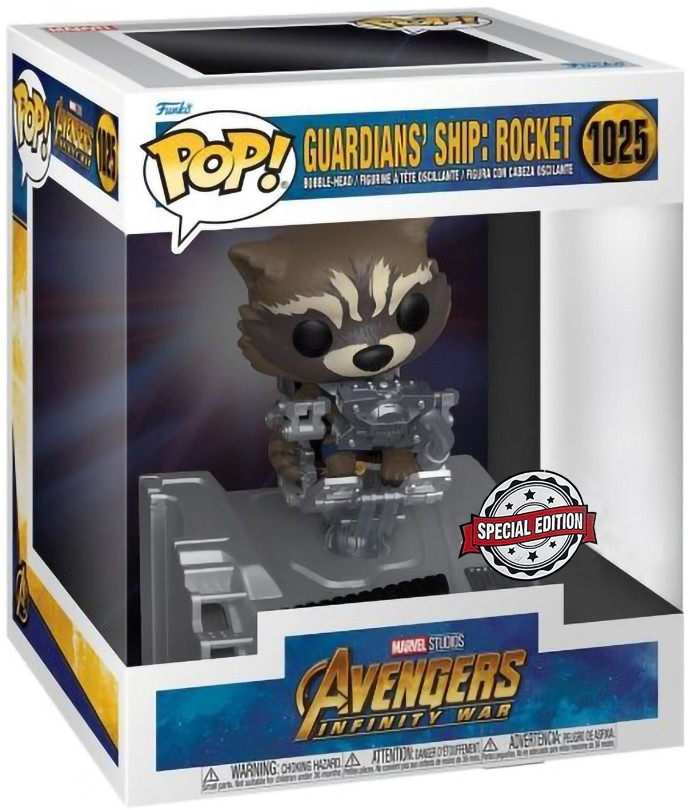  Funko POP Marvel Avengers: Infinity War Guardians' Ship  Rocket Bobble-Head Exclusuve (9,5 )