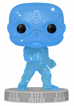  Funko POP Art Series: Marvel Infinity Saga  Captain America Blue With Case Bobble-Head Exclusive (9,5 )