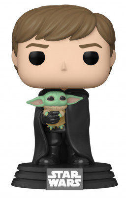  Funko POP: Star Wars Mandalorian  Luke Skywalker With Grogu Bobble-Head (9,5 )