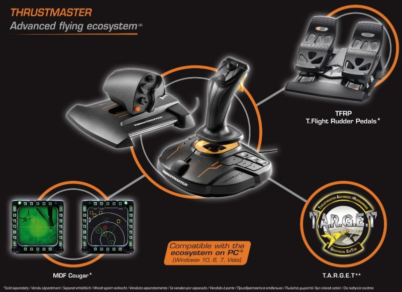  Thrustmaster T-16000M FCS Hotas +  TWCS  PC