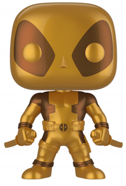  Funko POP: Deadpool  Deadpool With Two Swords (Gold) Bobble-Head (25,4 )