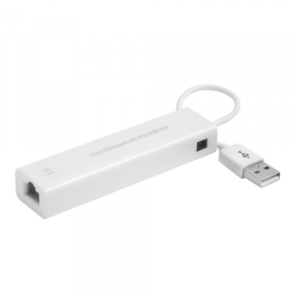Универсальный USB разветвитель Greenconnect USB 2.0 + 10/100Mbps Ethernet Network GCR-AP03
