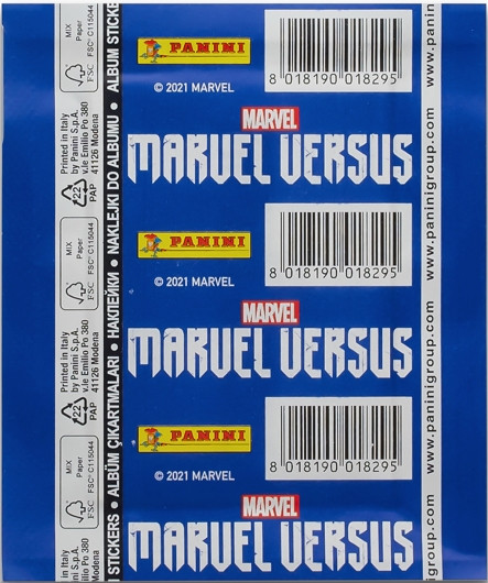 Блистер с наклейками Marvel: Versus (6 наборов)