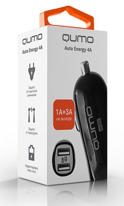    Qumo Auto Energy 4A 2 USB 1A+3A