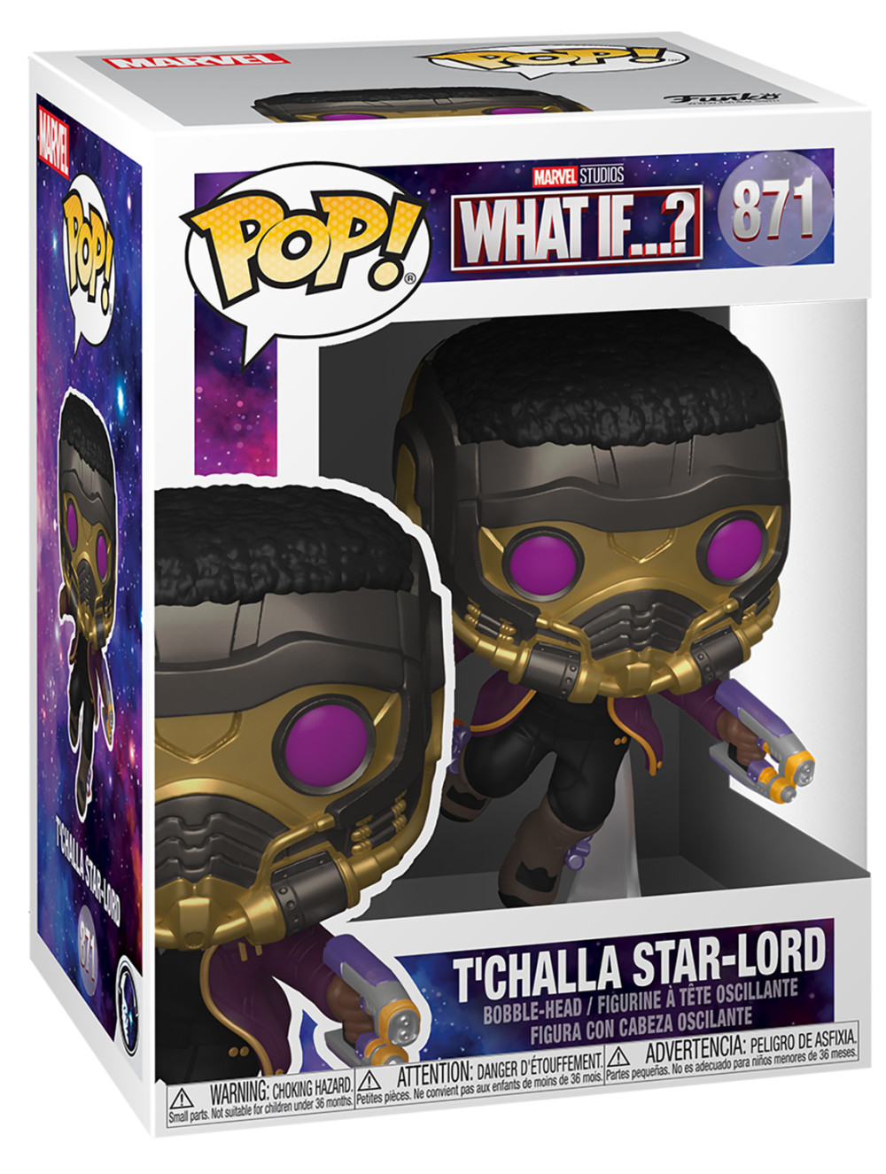 Фигурка Funko POP: Marvel What If...? – T`Challa Star-Lord Bobble-Head (9,5 см)