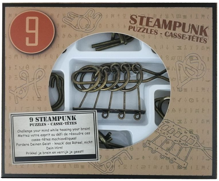 Набор головоломок Steampunk 9в1 (коричневый)