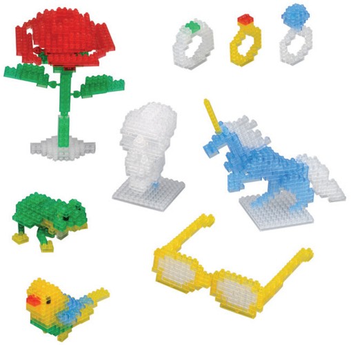 Конструктор nanoBlock. Набор полупрозрачных кирпичиков
