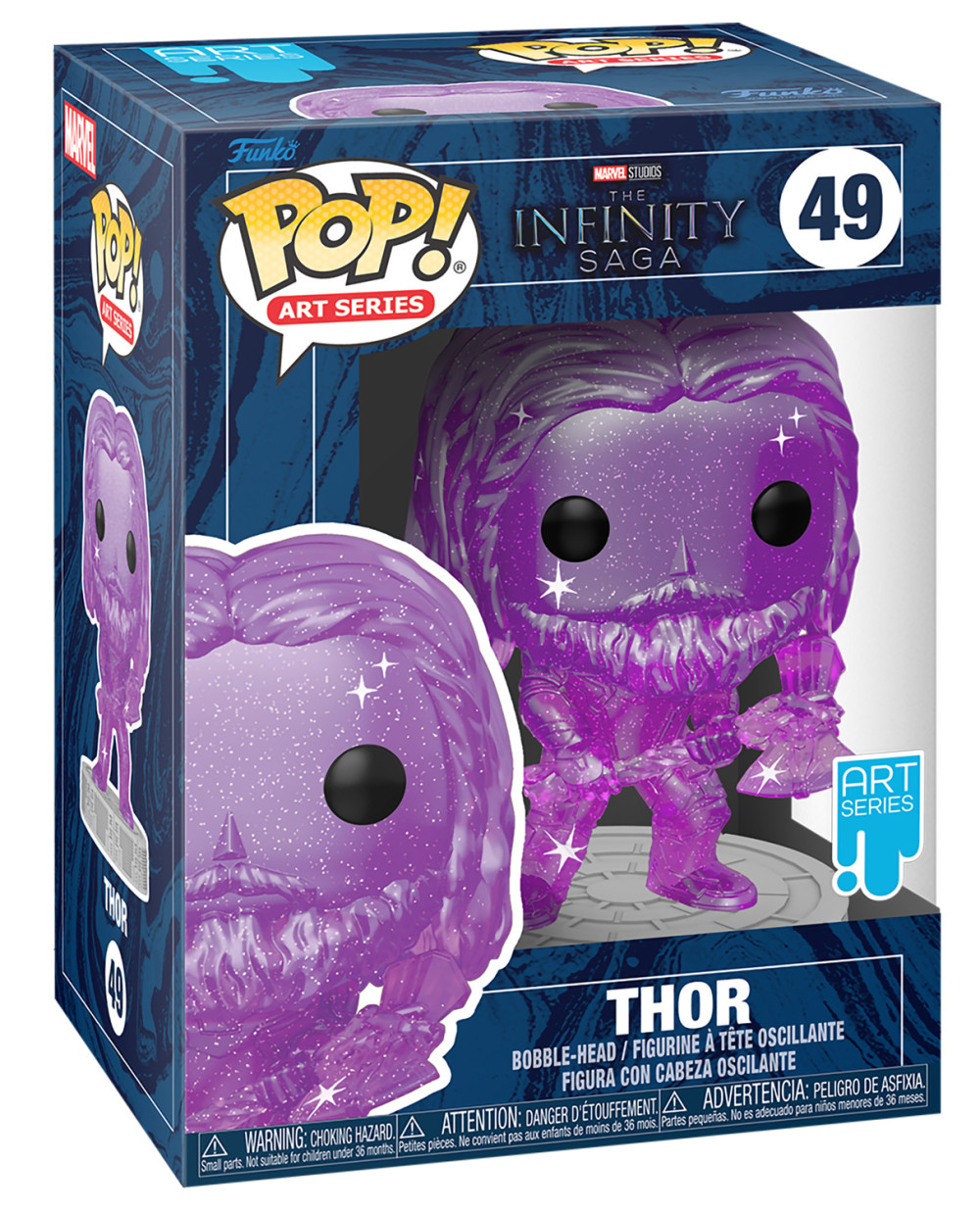  Funko POP Art Series: Marvel Infinity Saga  Thor Purple With Case Bobble-Head Exclusive (9,5 )