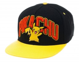  Pokemon. Pikachu Black Snapback With Yellow Bill