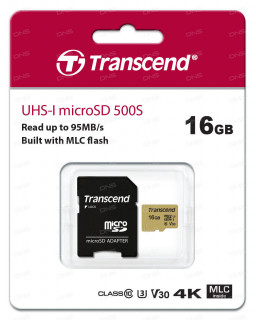   Transcend microSDXC 16GB Class 10 UHS-I U3 (V30)