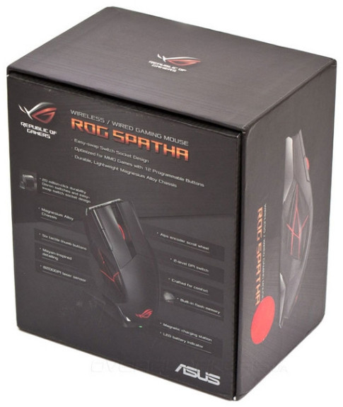 ���� ������� ASUS ROG Spatha ���������/������������ ������� ��� PC (������) (90MP00A1-B0UA00)