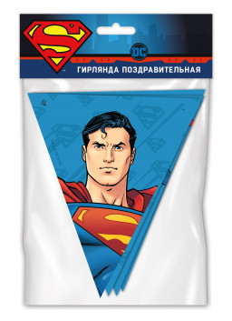 Гирлянда поздравительная Superman: Персонажи (флажки)