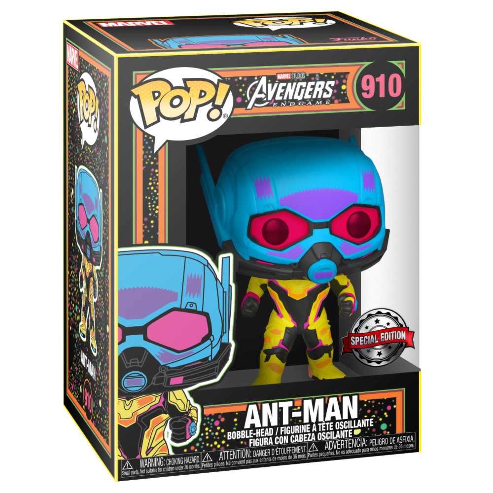 Фигурка Funko POP Marvel: Avengers Endgame – Ant-Man Black Light Exclusive Bobble-Head (9,5 см)