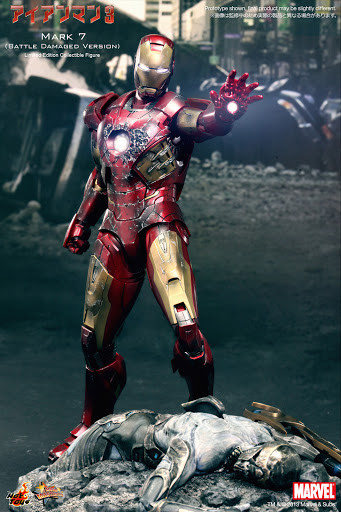  Iron Man 3 Iron Man Mark 7 Battle Damaged Version (36 )