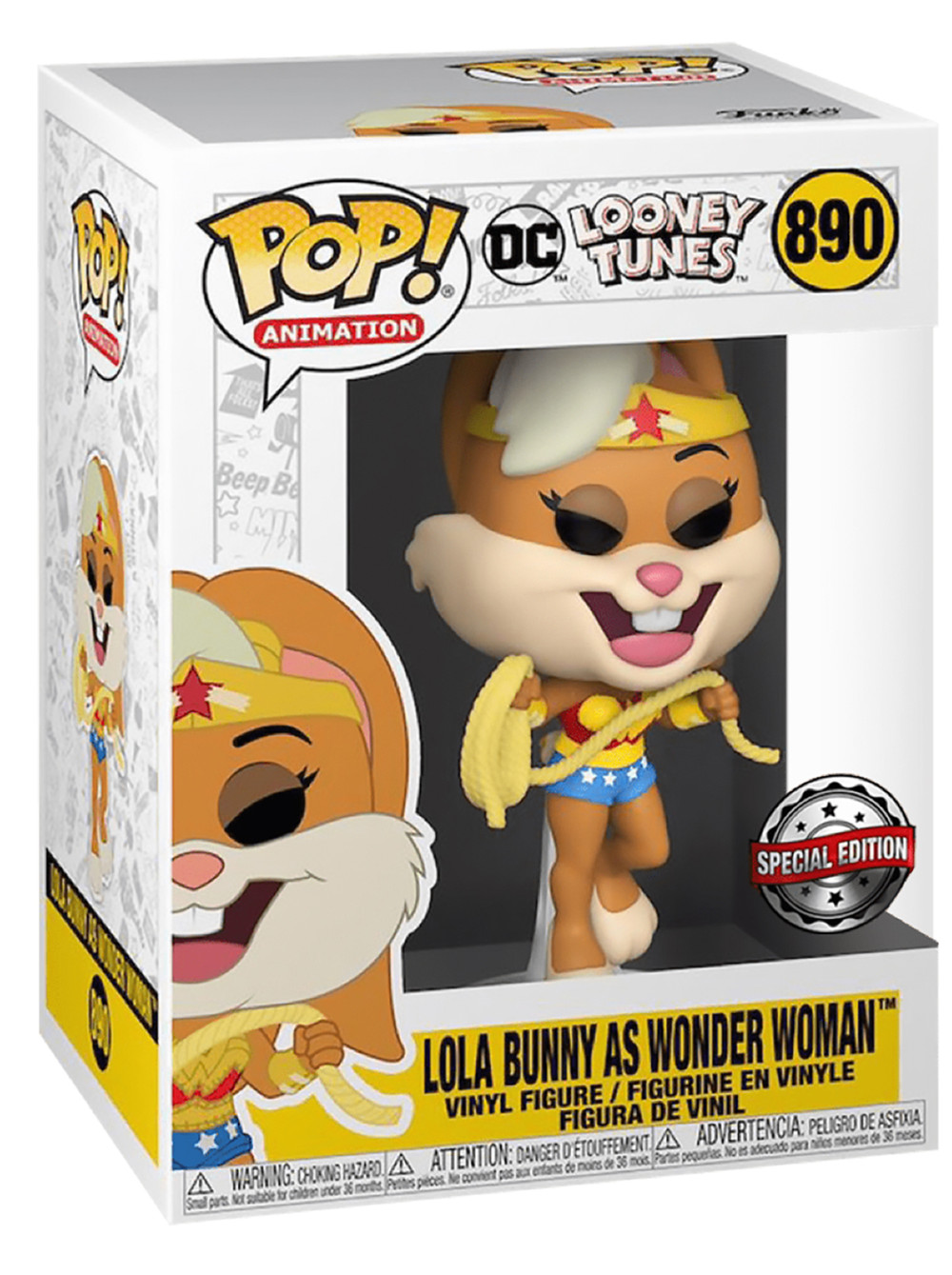 Фигурка Funko POP Animation: Looney Tunes – Lola Bunny As Wonder Woman Exclusive (9,5 см)
