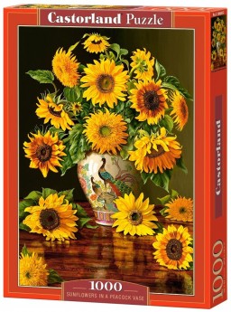 Puzzle-500:    (Sunflowers in a Peacock Vase)