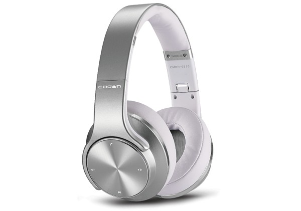 Стерео-гарнитура Crown CMBH-9320 беспроводная с функцией колонок (серебряная)
