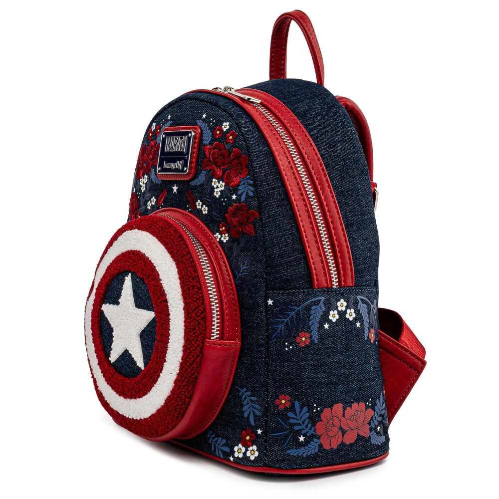 Рюкзак Marvel Captain America 80th Anniversary Floral Sheild Mini