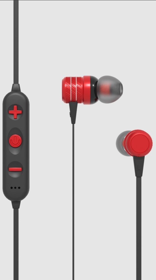 Наушники More choice BG20 Bluetooth вакуумные с шейным шнурком (Red)