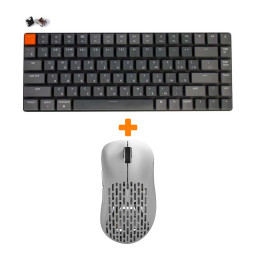   Pulsar Xlite Wireless V2 Competition Mini White +  Keychron K3, RGB  Brown Switch