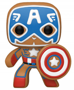  Funko POP Marvel: Holiday  Gingerbread Captain America Bobble-Head (9,5 )