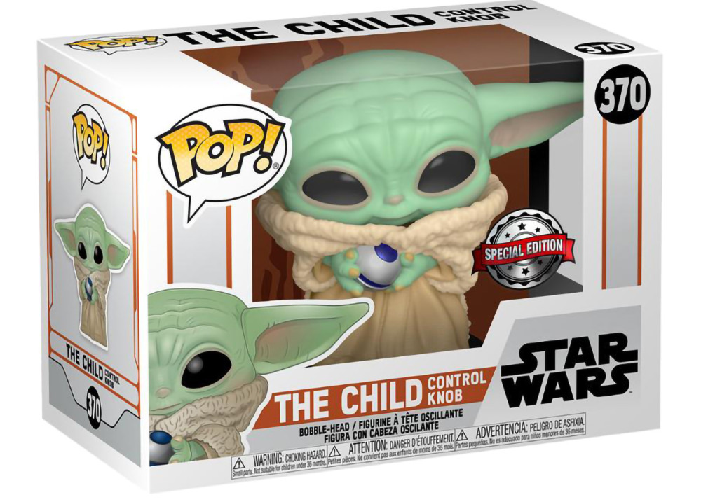  Funko POP: Star Wars The Mandalorian  The Child Control Knob Exclusive Bobble-Head (9,5 )