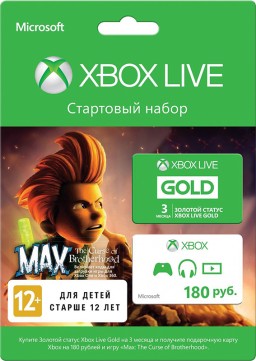   Xbox Live: Xbox Live (3  Gold) +   Xbox Live Gold (180 ) +  Max:The Curse of Brotherhood