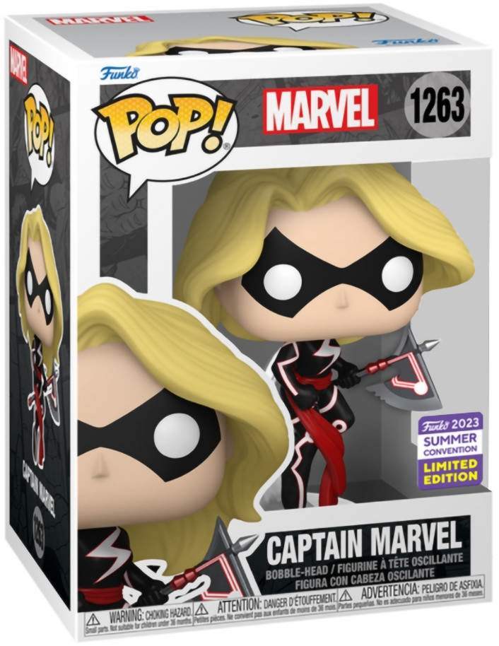  Funko POP: Captain Marvel  Marvel with Axe Bobble-Head [San Diego Comic Con 2023 Exclusive] (9,5 )