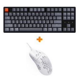  Keychron K8 ( M1 white  K8 Gateron Red Switch)