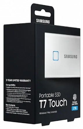 ������������� ���������� Samsung SSD T7 Touch 2TB USB Type-C (����������)
