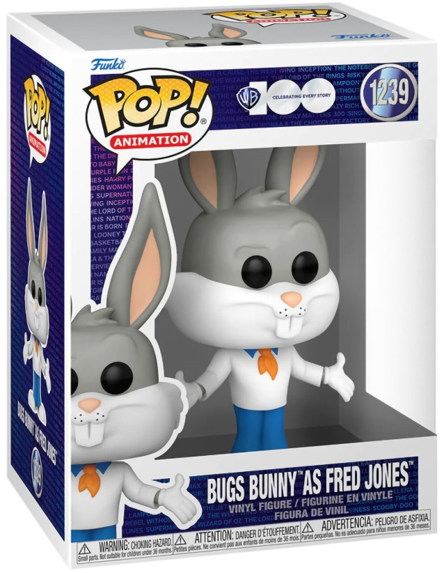 Фигурка Funko POP Animation: Warner Bros 100th Anniversary – Bugs Bunny As Fred Jones (9,5 см)