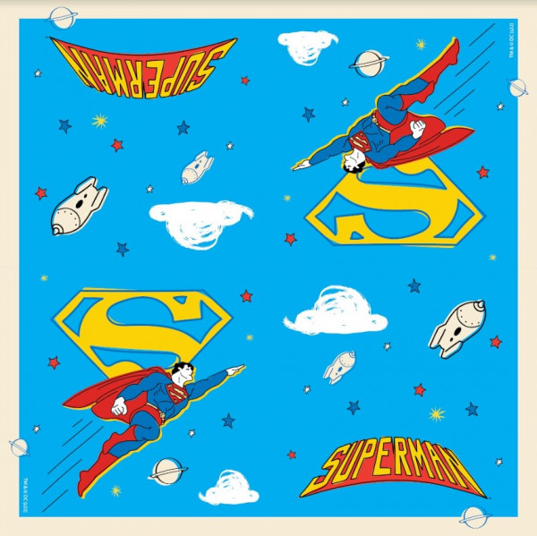 Салфетки бумажные Superman: Logo трехслойные жёлтые (33x33 см) (20 шт)