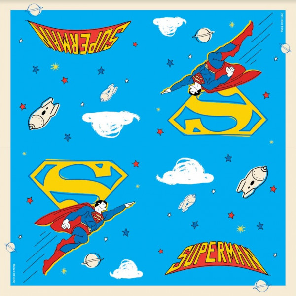 Салфетки бумажные Superman: Logo трехслойные жёлтые (33x33 см) (20 шт)