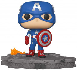  Funko POP Marvel Avengers: Assemble  Captain America Deluxe Bobble-Head Exclusive (9,5 )