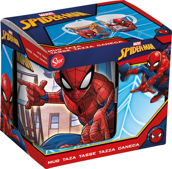 Кружка Человек-Паук: Улицы (керамика подарочная упаковка) (325 мл.)