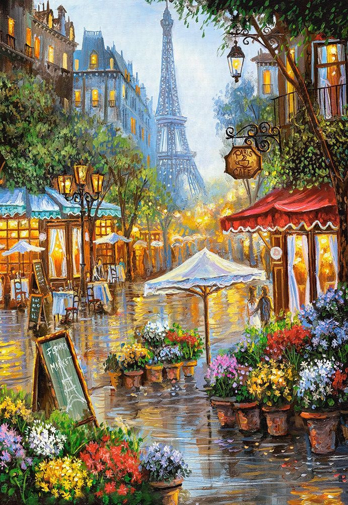 Puzzle-500: �������� ����� (Spring Flowers, Paris)
