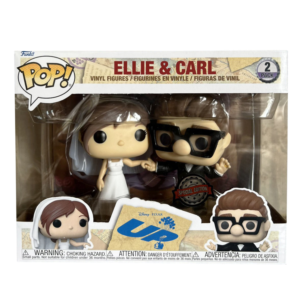  Funko POP: Disney / Pixar Up!  Wedding Ellie & Carl Exclusive (9,5 ) (2-Pack)