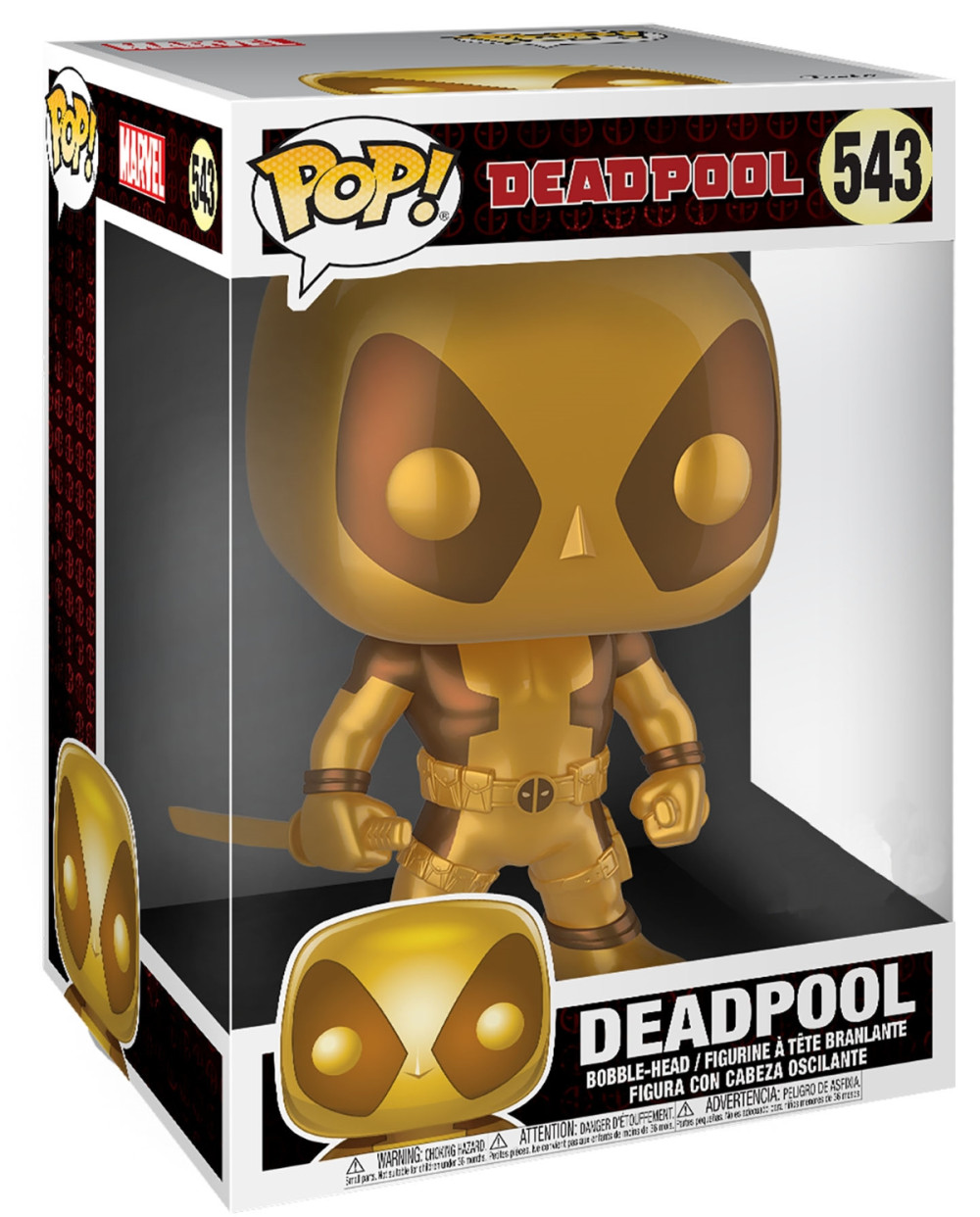  Funko POP: Deadpool  Deadpool With Two Swords (Gold) Bobble-Head (25,4 )