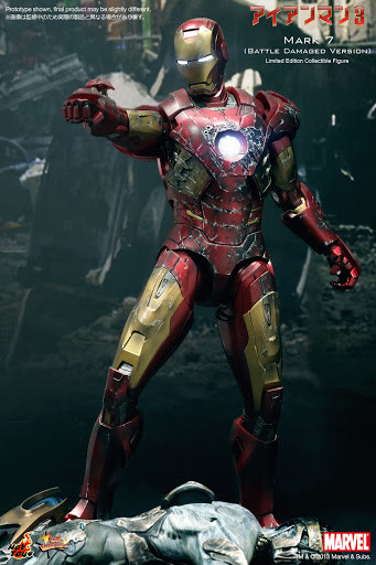  Iron Man 3 Iron Man Mark 7 Battle Damaged Version (36 )