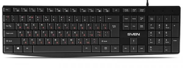 Клавиатура SVEN KB-S305 проводная для PC (черный)(SV-018801)
