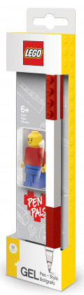 Ручка LEGO (гелевая) (красная) + минифигурка LEGO: Classic