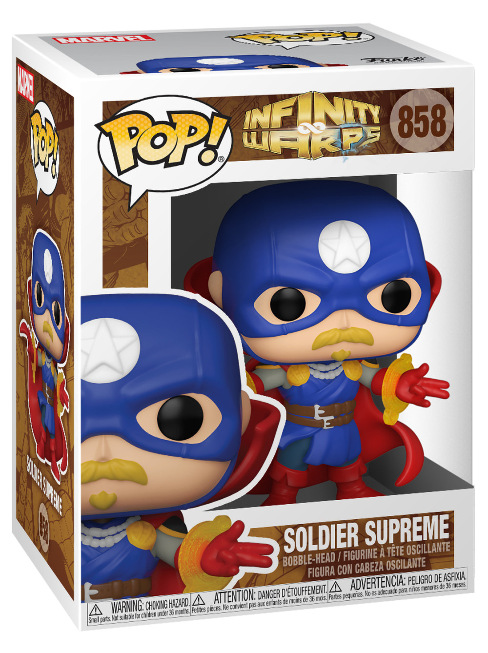 ������� Funko POP Marvel: Avengers Infinity WarPs � Soldier Supreme Bobble-Head (9,5 ��)