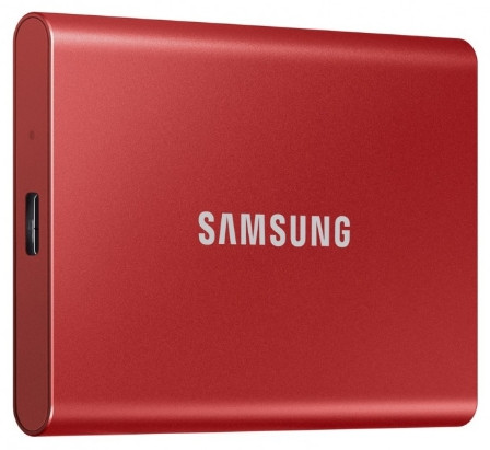 Твердотельный накопитель Samsung SSD T7 Touch 500GB USB Type-C (красный)
