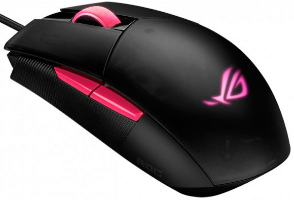 Мышь ASUS ROG Strix Impact II Electro Punk игровая проводная с подсветкой для PC (90MP01U0-BMUA00)