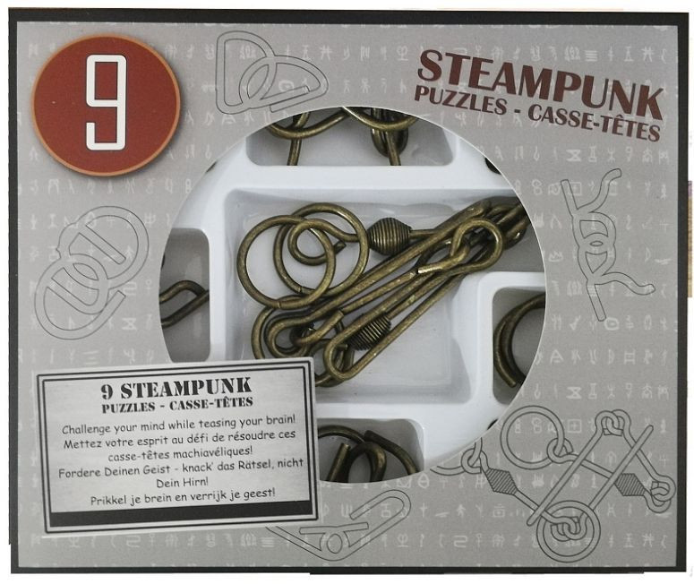 Набор головоломок Steampunk 9в1 (серый)