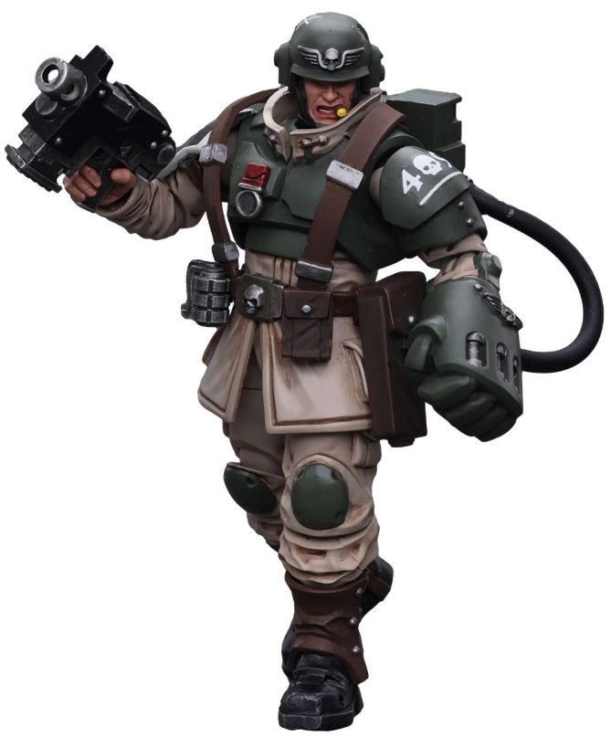  Warhammer 40 000:  Astra Militarum  Cadian Command Squad Veteran Sergeant with Power Fist 1:18 (10,7 )