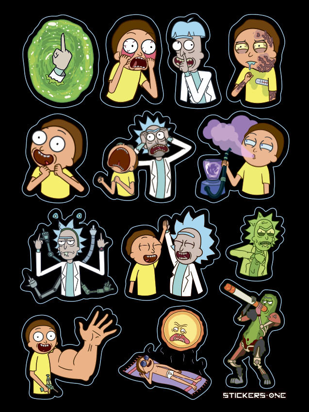 Набор Rick And Morty: стикерпак, Комикс - Гибель вселенной, Кружка - персонажи (330 мл, фарфор)