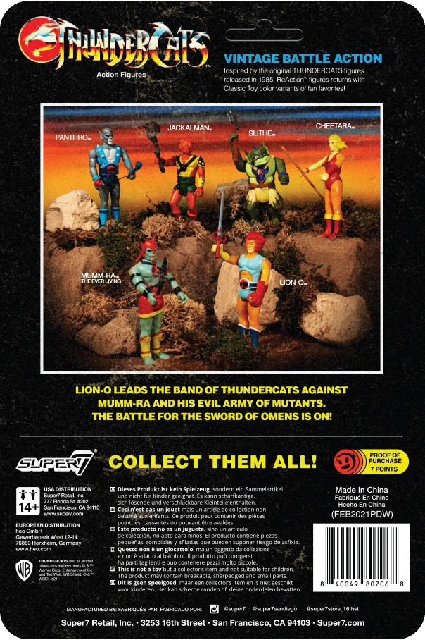  ReAction Figure Thundercats: Cheetara (9 )